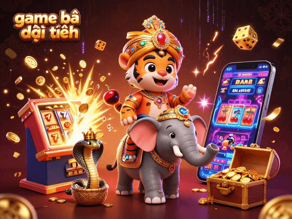 Experience game bài đổi thưởng with vibrant elements and characters in a captivating 3D casino scene.