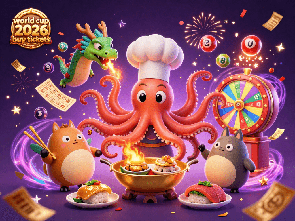 Discover your winning chance with world cup 2026 buy tickets illustrated in a vibrant casino scene.