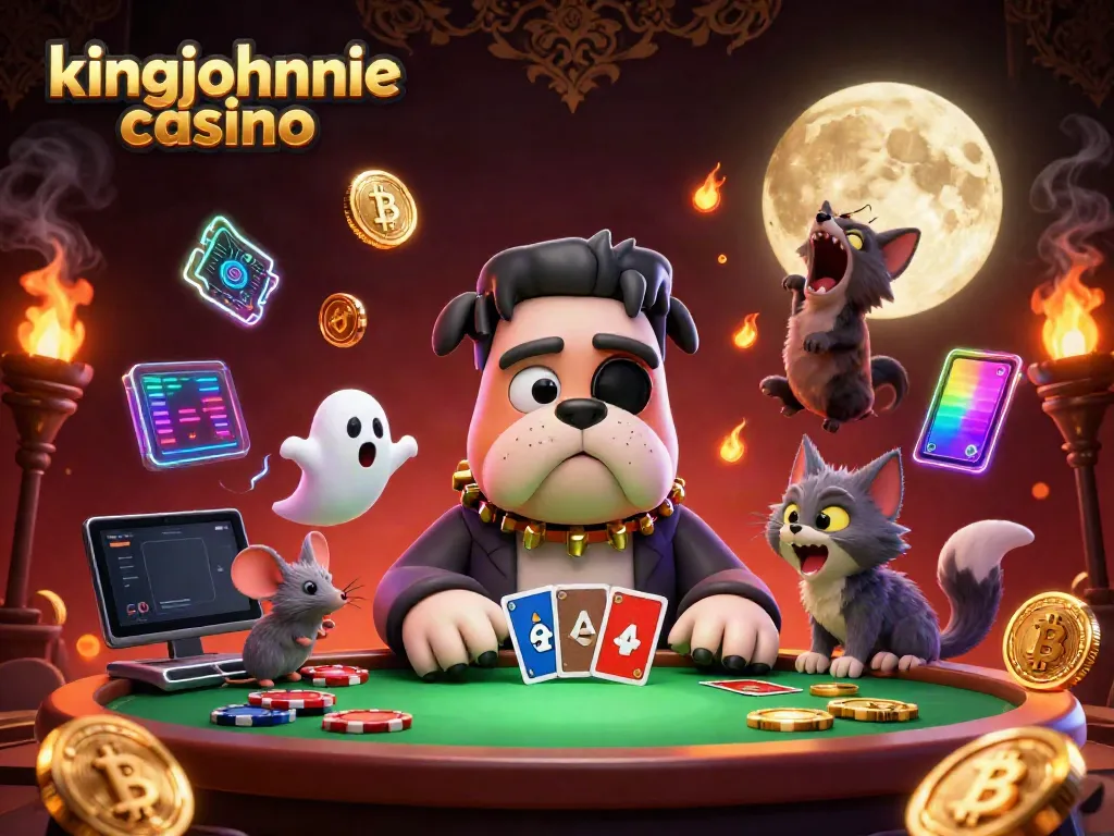 Engage with the thrilling kingjohnnie casino experience featuring vibrant characters and crypto elements.