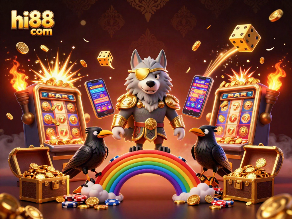 Engage with thrilling games at hi88 com; dynamic casino orchestration with Norse mythological characters amid jackpots.