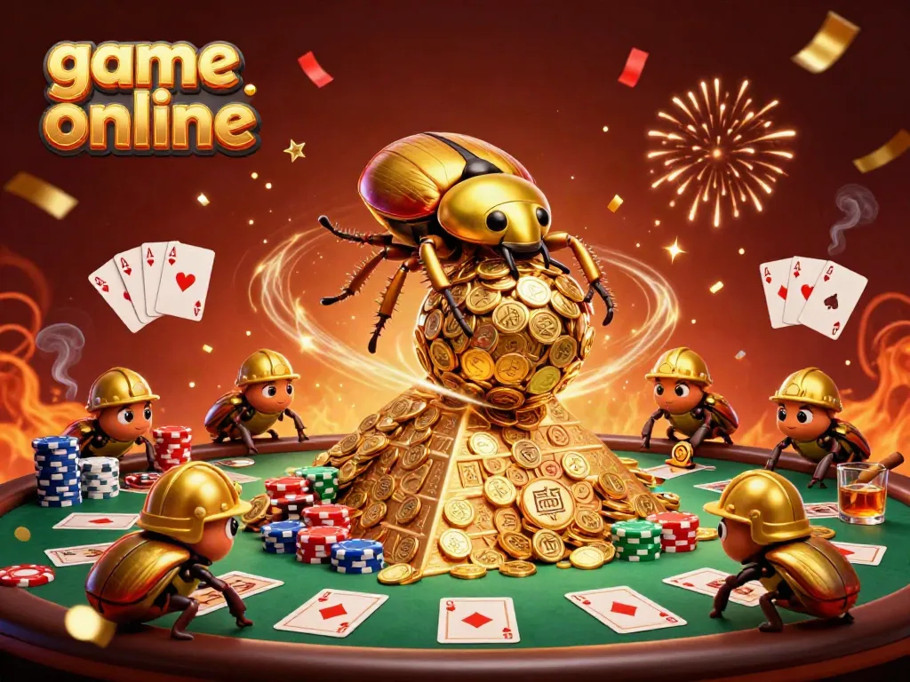 Experience thrilling gameplay with game online, featuring dynamic casino elements and golden beetles.