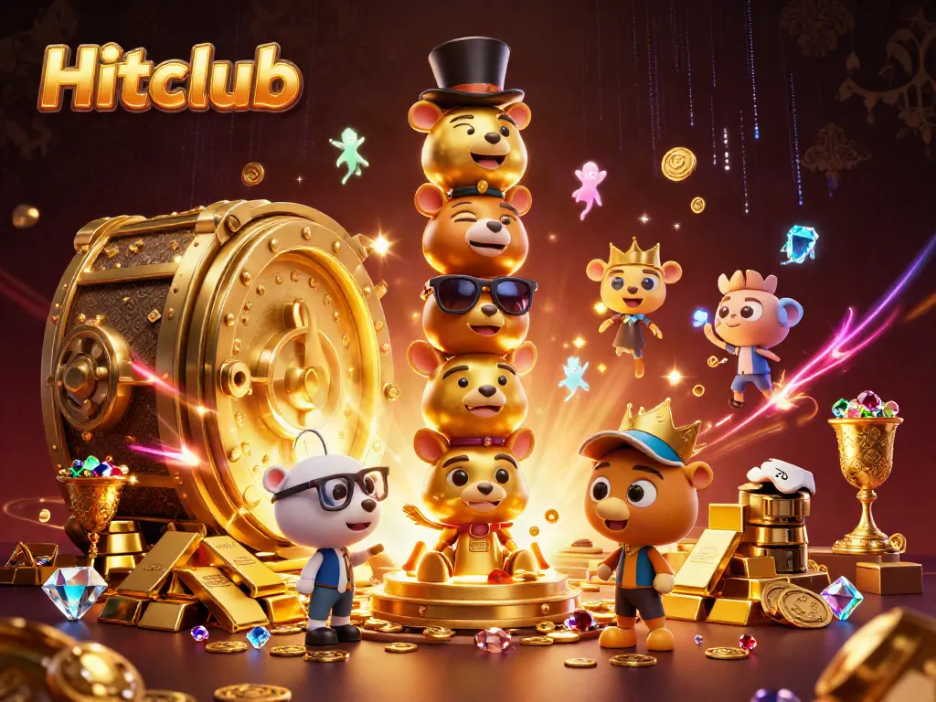 Experience the thrilling world of Hitclub with dazzling 3D casino elements and gaming action.
