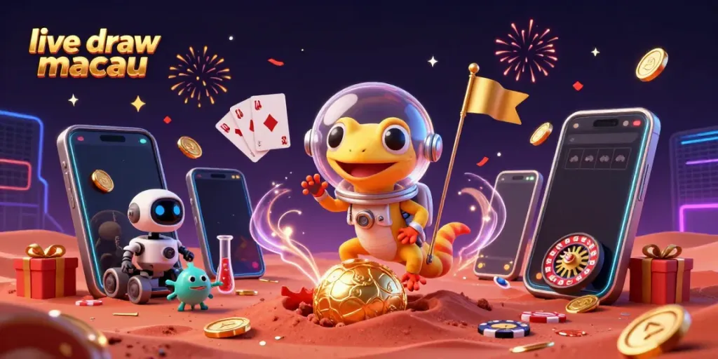 Aktifkan live draw macau dengan mengamati kasino emas yang ditemukan di Mars bersama karakter alien ceria.