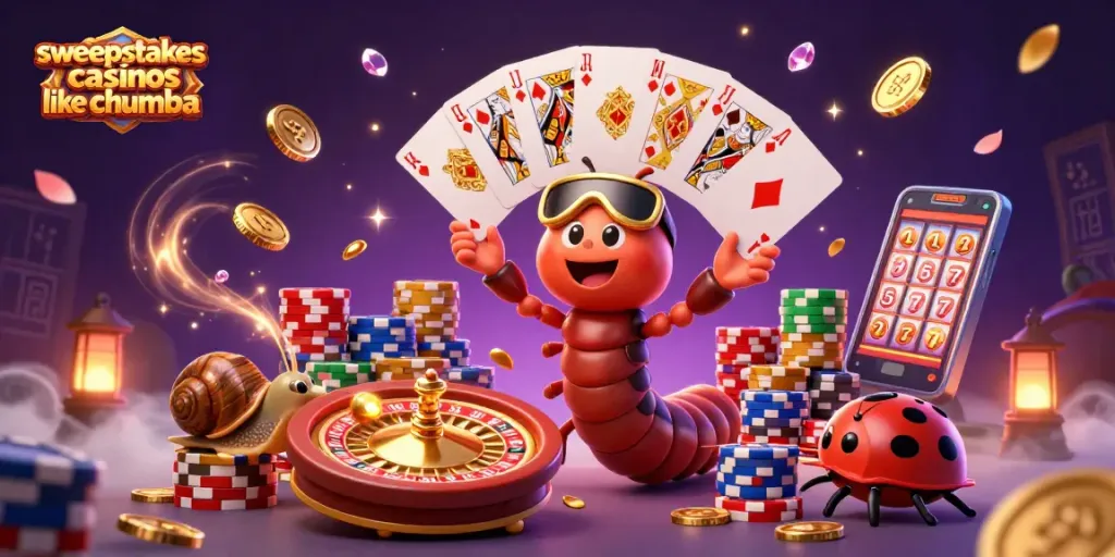 Experience the excitement of sweepstakes casinos like Chumba with unique gameplay elements and vibrant characters.