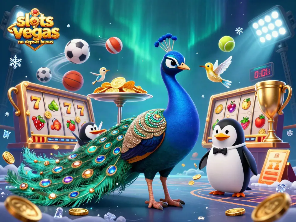 Spin and win with slots of vegas no deposit bonus as a peacock dazzles with gems