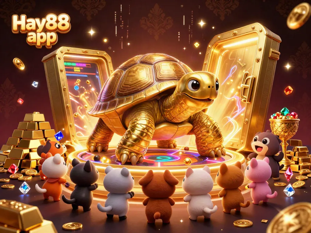 Engage with the Hay88 app and discover exciting wins in this dynamic casino-themed illustration.