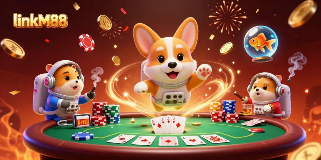 Engage with the thrilling link M88 experience in an imaginative 3D casino space station scene.