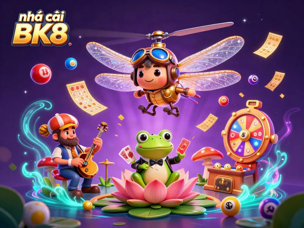 Play and win big at nhà cái BK8 with a vibrant scene of fun, games, and excitement.