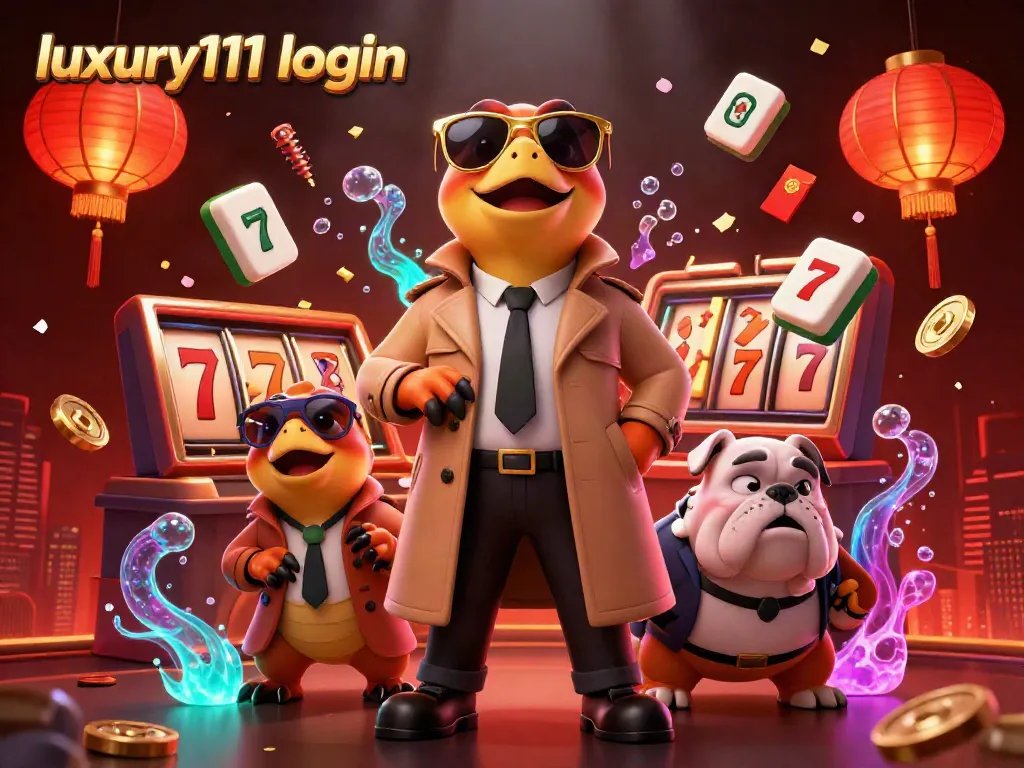 Experience seamless casino enjoyment with luxury111 login in a vibrant playful scene featuring cartoon raptors.