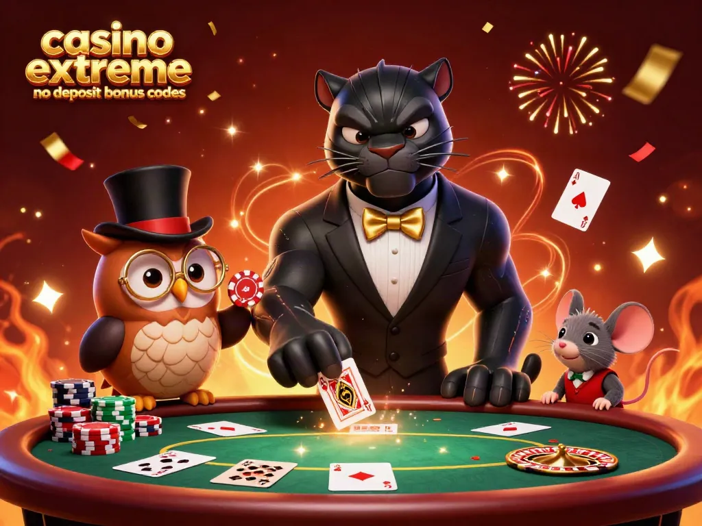 Experience exciting casino extreme no deposit bonus codes with playful characters and poker themes.