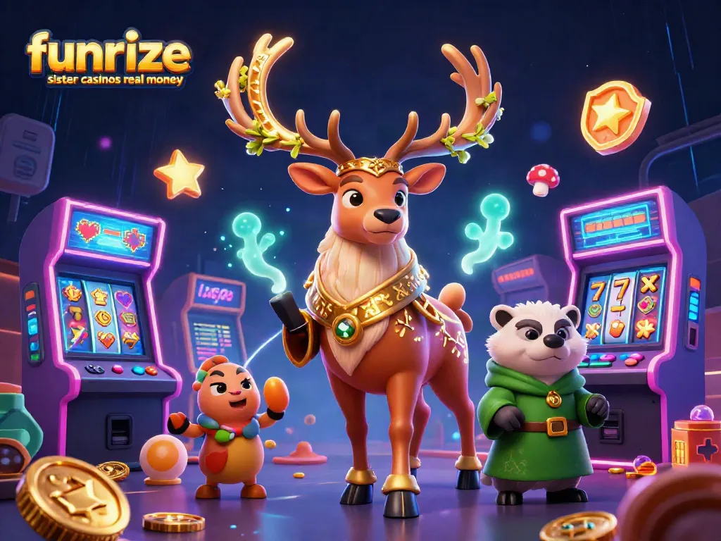 Engage with funrize sister casinos real money through vibrant illustrations of a gaming adventure.