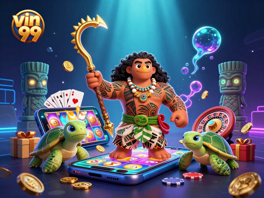 Win big with vin 99 at this thrilling casino scene featuring interactive gaming elements.