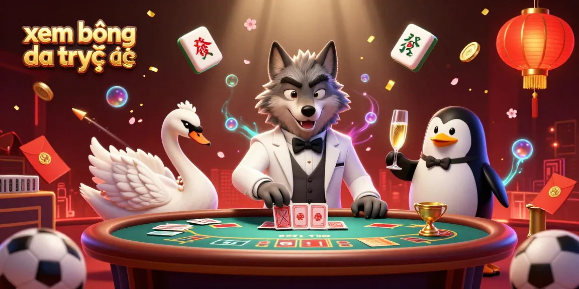 Bet on exciting matches and enjoy xem bóng đá trực tiếp with rich visuals and dynamic features illustrated in this vibrant scene.