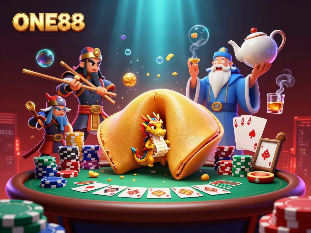 Experience ONE88's thrilling casino adventure with vibrant characters and dynamic gaming elements.